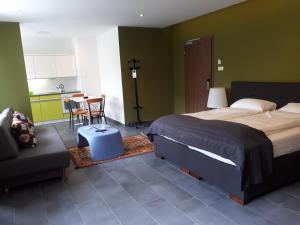 Ένα ή περισσότερα κρεβάτια σε δωμάτιο στο Hotel Mátrix