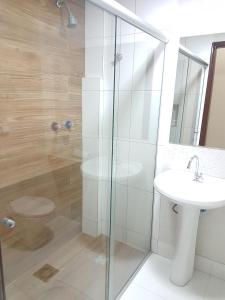 Koupelna v ubytování Hotel Astória Maringá