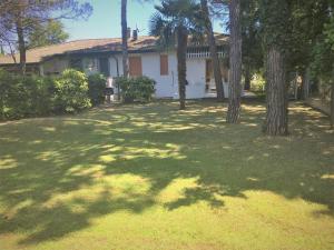 podwórko z drzewami przed domem w obiekcie Villa Vittoria w Bibione +25 zdjęć
