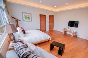 TV a/nebo společenská místnost v ubytování Dreams Come True B&B