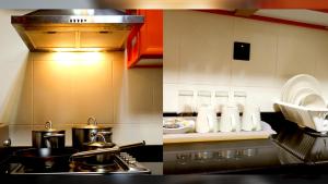 Dapur atau dapur kecil di Remas Hotel Suites - Al Khoudh, Seeb, Muscat