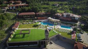 an aerial view of a mansion with a large yard at Glavatarski Han in Glavatartsi +114 photos