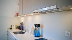Kjøkken eller kjøkkenkrok på In Swiss Home - Barfüsserplatz BAR street Apartment