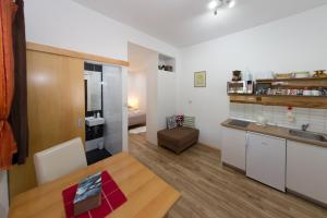 Kuchyň nebo kuchyňský kout v ubytování Studio Apartments Plitvice Lacus