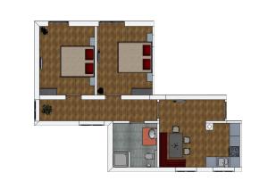 Půdorys ubytování Pension Appartement Lanzer