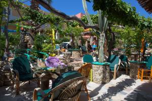 A garden outside Maro Apartments Arillas Corfu