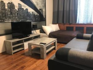 TV a/nebo společenská místnost v ubytování Old Town Boutique Apartments