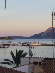a view of a marina with boats in the water at La Gola apartaments in Port de Pollensa