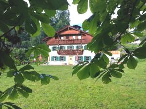 een groot huis in het midden van een veld bij Appartementhaus Bad Salve in Hopfgarten im Brixental +22 foto's