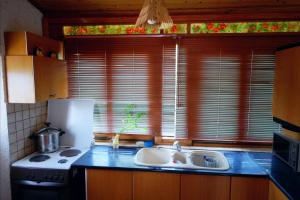 Kuchyňa alebo kuchynka v ubytovaní Apollonion Apartment Aigina