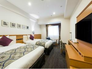 TV a/nebo společenská místnost v ubytování HOTEL MYSTAYS Sapporo Aspen