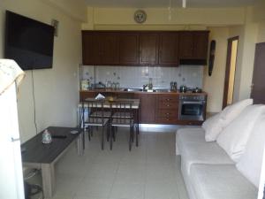 Kuchyň nebo kuchyňský kout v ubytování New Apartment Tsouris ~Makrys Gialos~