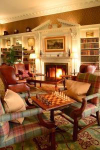 A seating area at Stapleford Park Luxury Hotel 