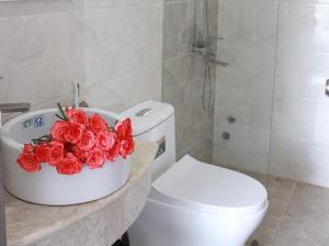 Koupelna v ubytování Dalat Memory Inn