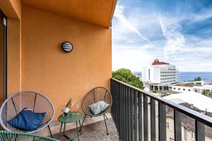 Balkón alebo terasa v ubytovaní Apartament Prestige & Sea Horyzont 613