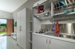 Kuchyň nebo kuchyňský kout v ubytování Luxury apartments Marianna