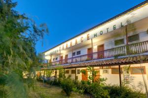 an exterior view of a building with a balcony at Assos Terrace Hotel in Behramkale