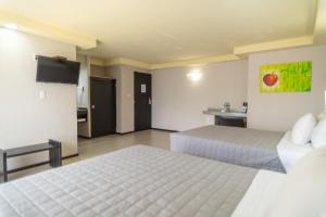 Voodi või voodid majutusasutuse Hotel Ha toas