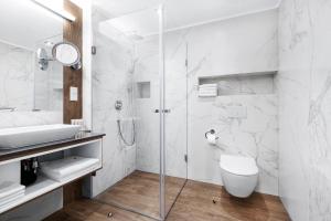 Koupelna v ubytování Hotel Testa
