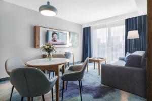 TV a/nebo společenská místnost v ubytování Hotel Testa
