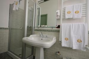 Koupelna v ubytování Hotel Rojan