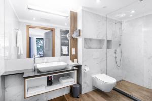 Koupelna v ubytování Hotel Testa