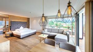 Postel nebo postele na pokoji v ubytování Hotel Garni Nachtigall