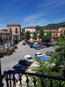 a view of a parking lot with cars parked at Locanda Aria del Re in Sapri