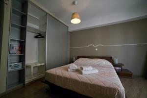 Postel nebo postele na pokoji v ubytování V&V Central & Elegant Apartment