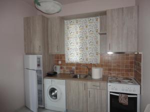 a small kitchen with a sink and a dishwasher at Yialos apartments in Kefallonia +21 photos