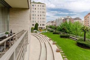 Aed väljaspool majutusasutust Flat at the Danube with wellness