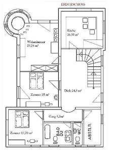 Plan piętra w obiekcie Ferienhaus Kröll