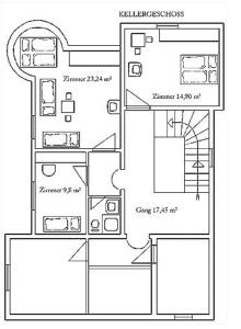Plan piętra w obiekcie Ferienhaus Kröll