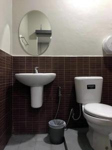 Koupelna v ubytování Chato Hostel
