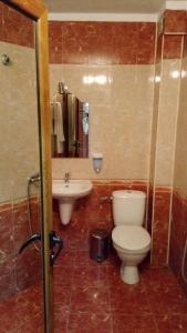 a bathroom with a toilet and a sink at Motel Elegance in Sandanski