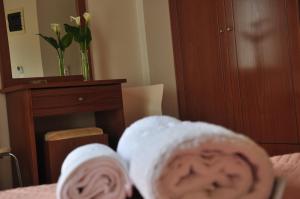 Postel nebo postele na pokoji v ubytování Ostria Hotel