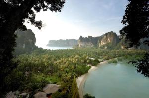 a large body of water with mountains at Rayavadee- SHA Extra Plus in Railay Beach