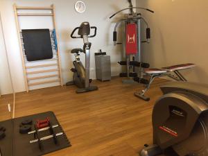 a gym with exercise equipment in a room at Quinta Vale da Roca in Sintra