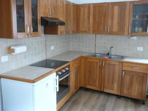 Kuchyň nebo kuchyňský kout v ubytování Casa Screm - Appartamenti e Camere -Rigolato - UD