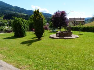 a park with a statue in the grass at Maso Pinterato in Cavalese +52 photos