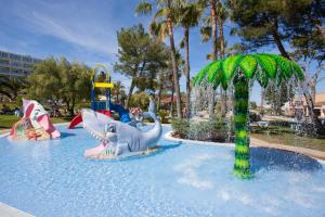 a water park with a splash park with a water slide at Grupotel Gran Vista & Spa in Can Picafort