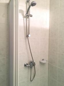 a shower with a shower head in a bathroom at Neringa in Nida