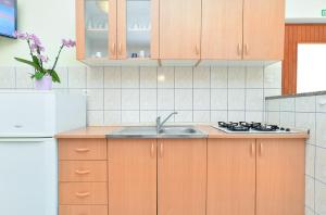 Kuchyň nebo kuchyňský kout v ubytování Apartments Denis 344