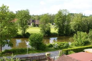 a view of a river from a house at Top Appartements Taufner in Waidhofen an der Thaya