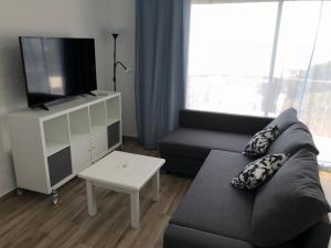 Televízia a/alebo spoločenská miestnosť v ubytovaní Apartamentos AR Muntanya Mar