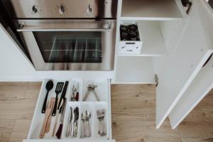 Virtuvė arba virtuvėlė apgyvendinimo įstaigoje Śpij w Nysie Apartments