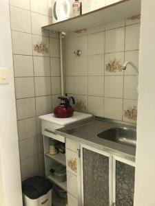 Dapur atau dapur kecil di Copa apt°/ 1Qd da Praia bela vista