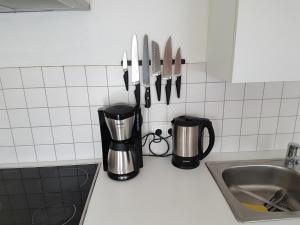 Kuchyň nebo kuchyňský kout v ubytování Apartment Voorhorst