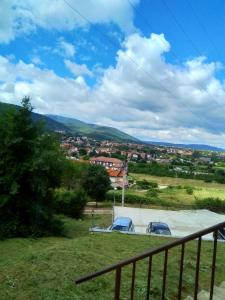a view from the balcony of a house at Panorama 5 in Soko Banja