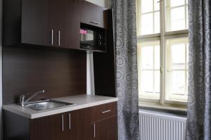 Kuchyňa alebo kuchynka v ubytovaní Rabie Aparthotel